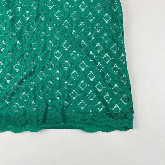 Max Studio Womens Skirt Lace Lined Green Side Zip 2 - Picture 3 of 6